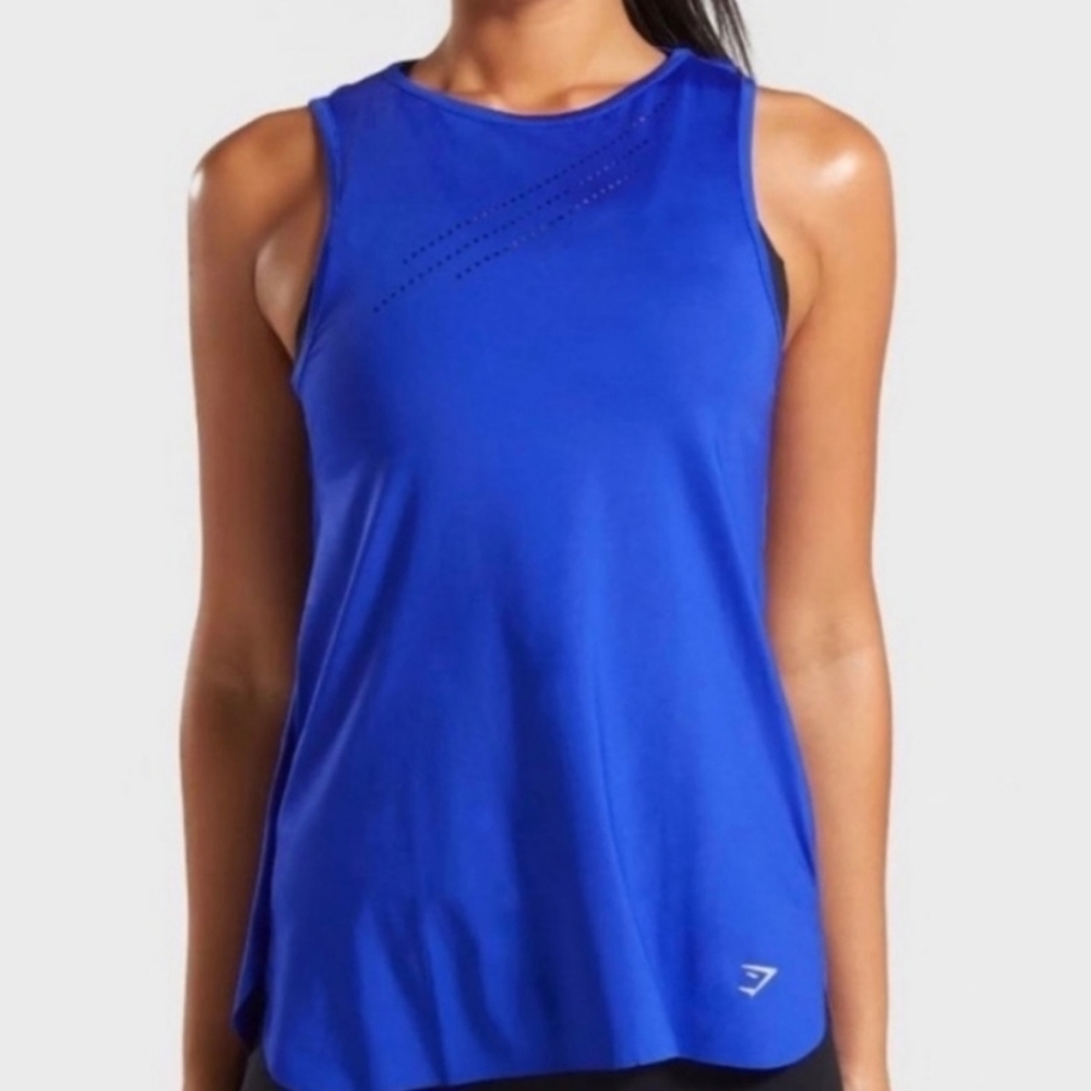 Gymshark Blue Laser Cut Tank S